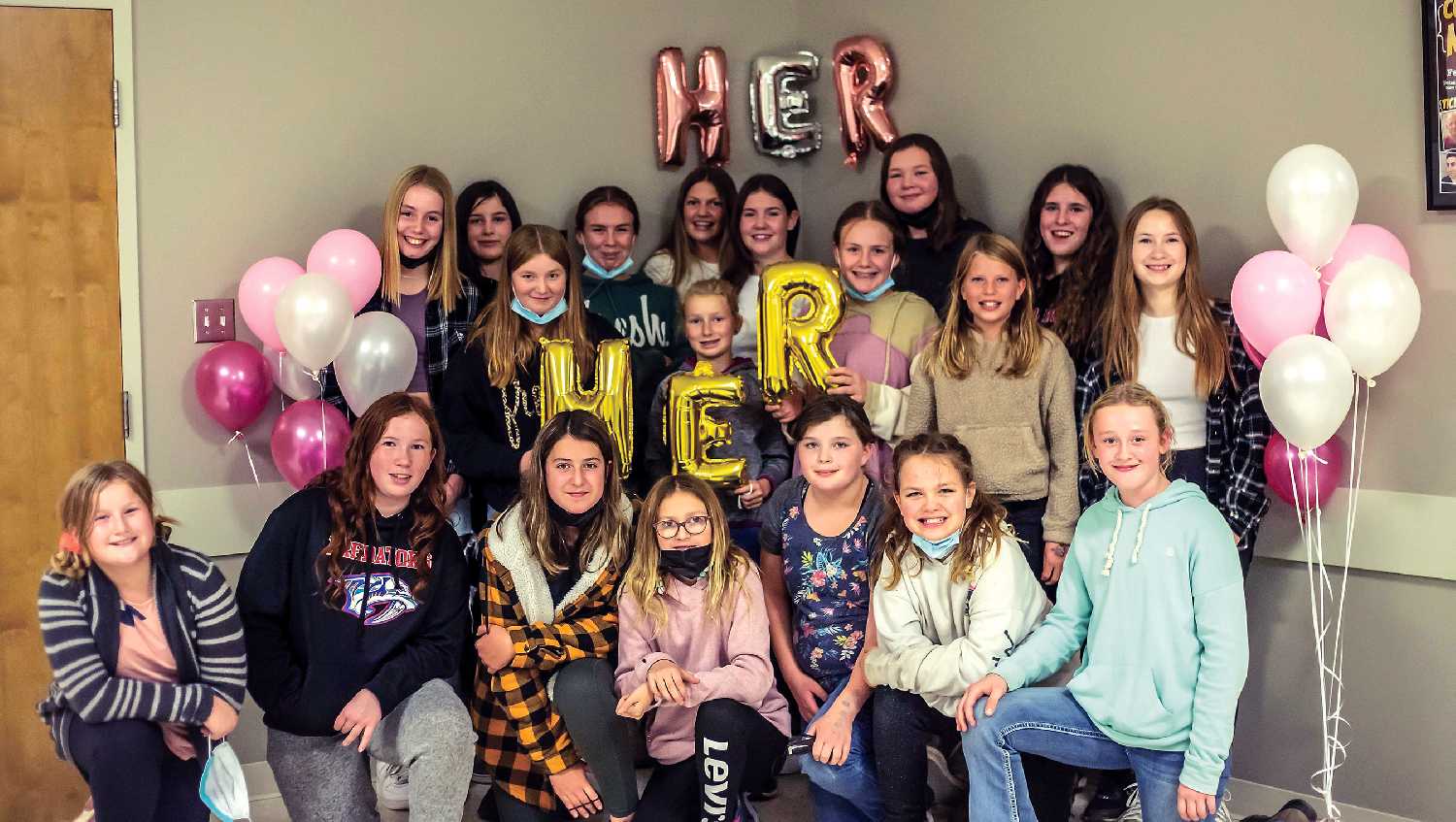 In celebration of the HER Girl Club’s one year anniversary, the girls who are a part of the organization celebrated its success in October.  
