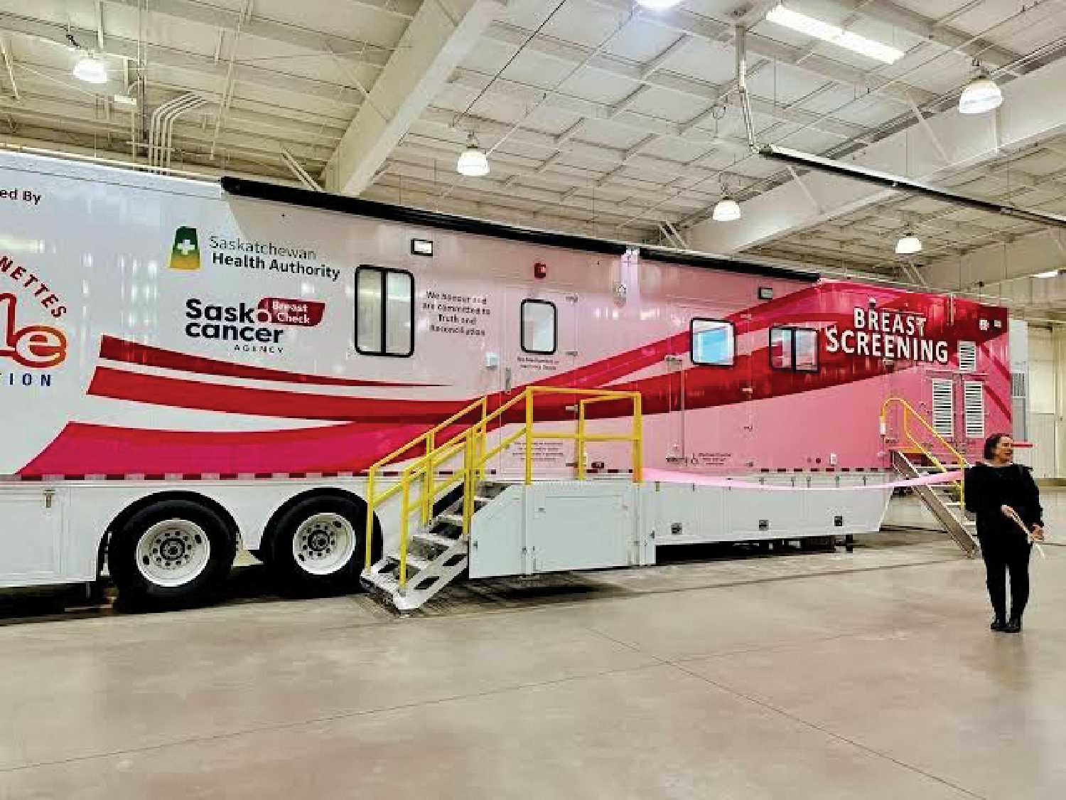 The mobile mammography unit which will be in Estevan, Carnduff, Carlyle, and Moosomin over the next four months.