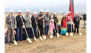 Sod turning for new water treatment plant at Kahkewistahaw